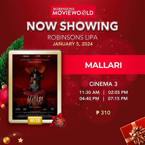 robinsons lipa cinema schedule|Robinsons Movieworld.